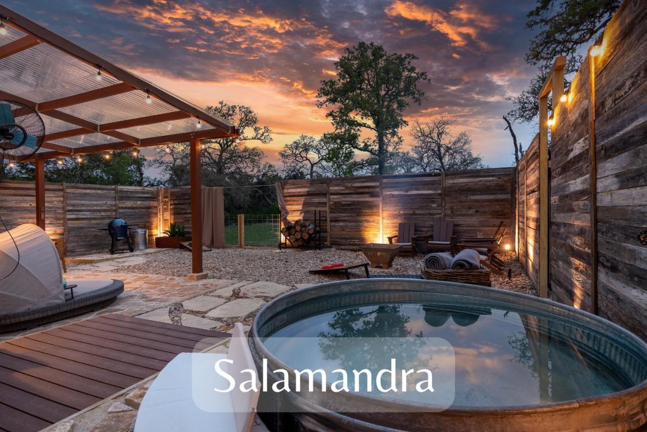 Romantic Tiny Luxury Retreat W Heated Pool, Sauna N Outdoor Shower In Wimberley 10 Acres Villa Exterior photo